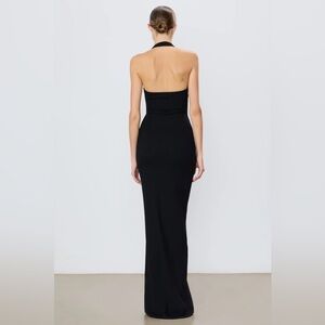 ETERNE Halter Maxi Dress Butter Rib Black